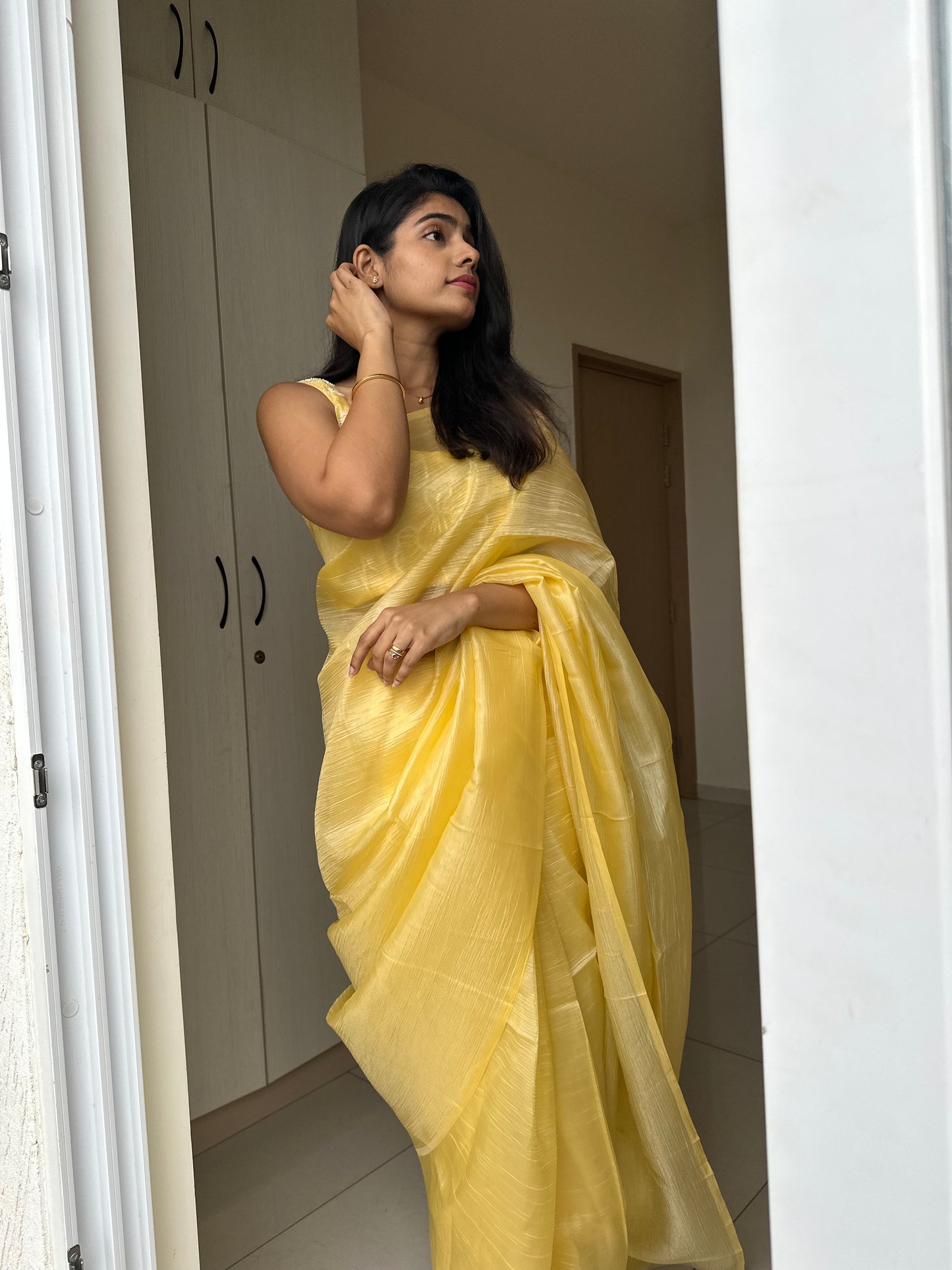 Dahliya Chiffon Handwork Saree