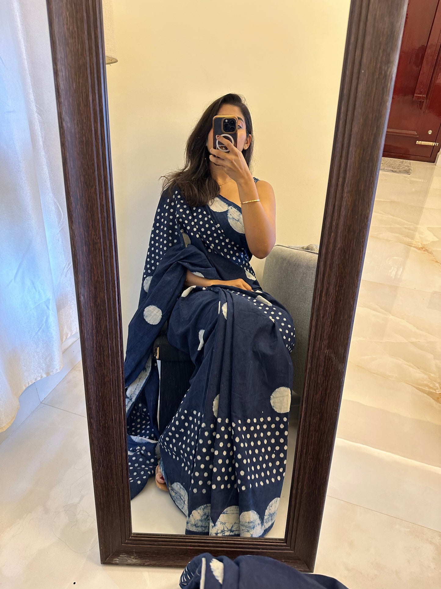 Blair Indigo Cotton Saree