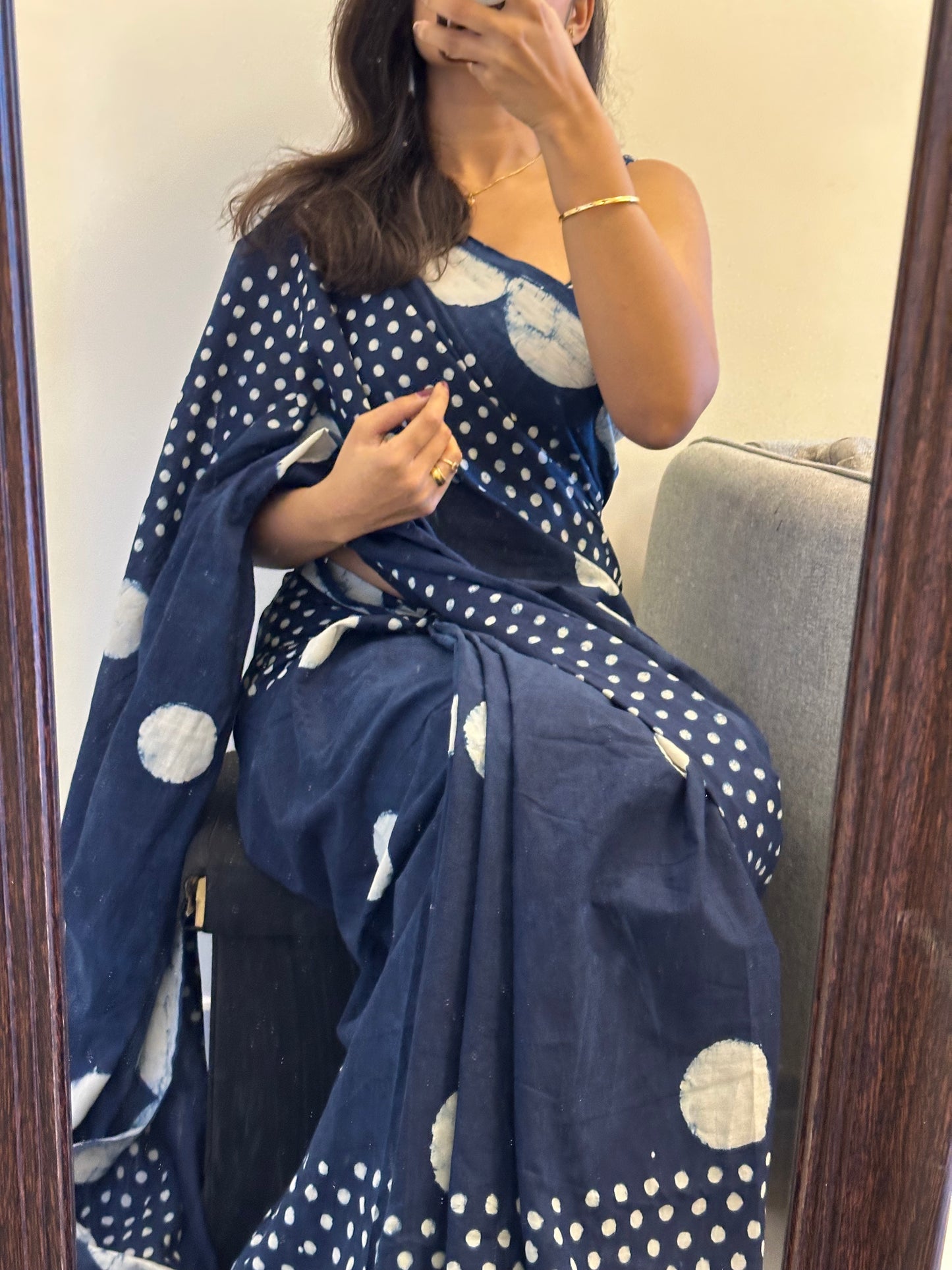 Blair Indigo Cotton Saree