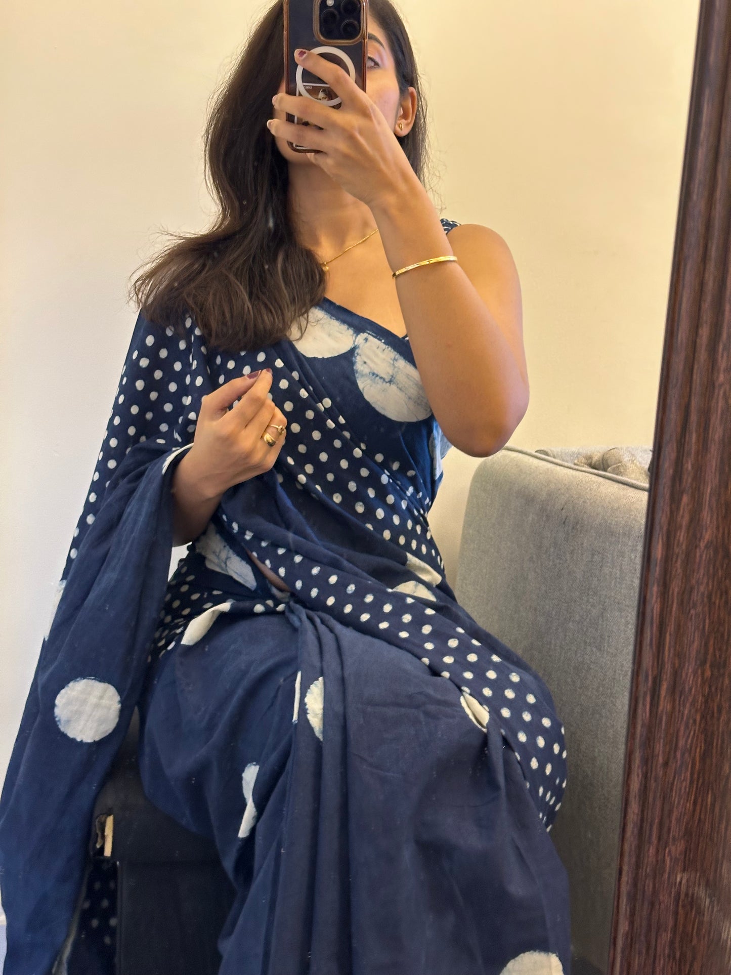 Blair Indigo Cotton Saree