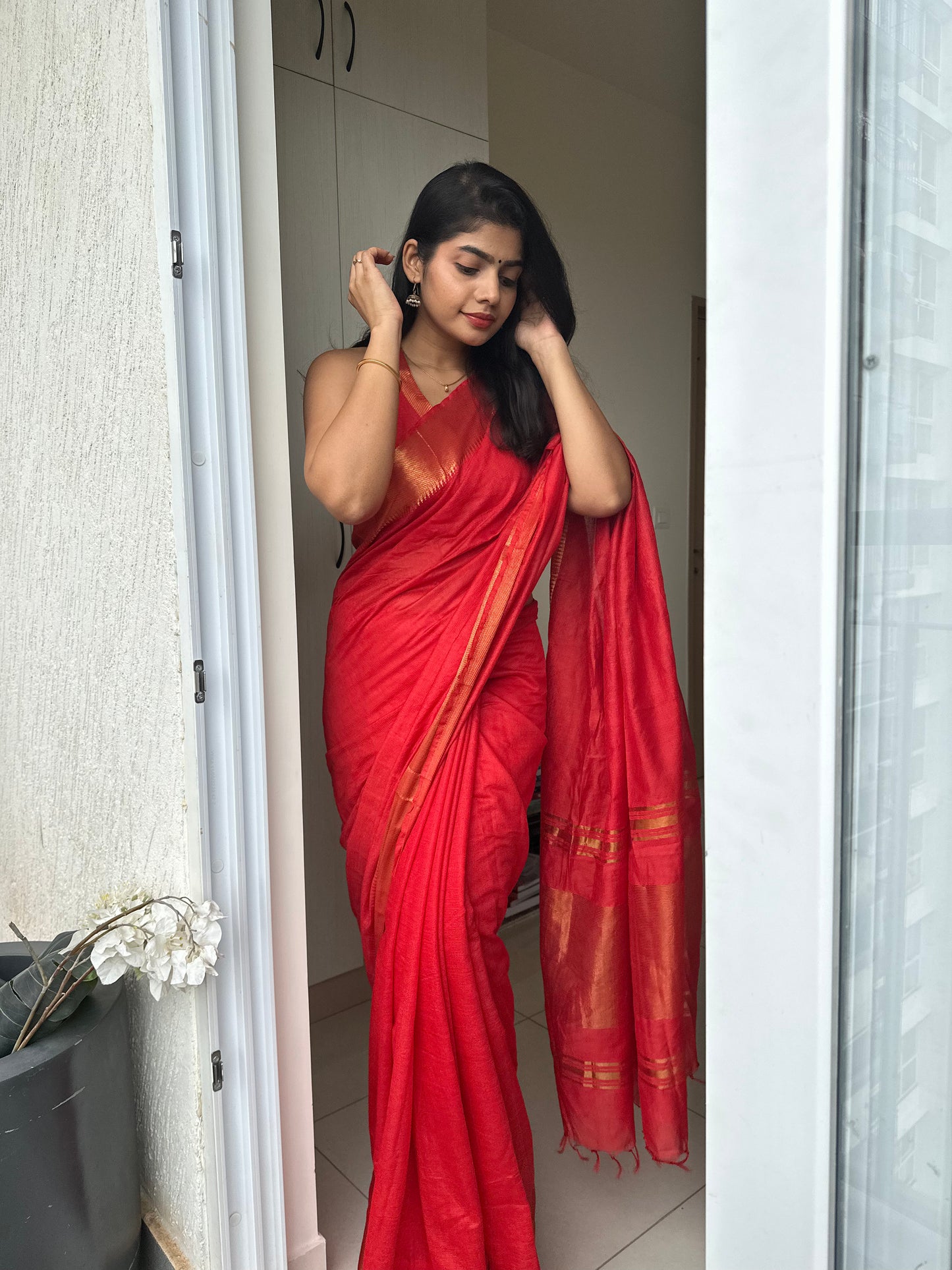 Sitara Mangalgiri Silk Saree