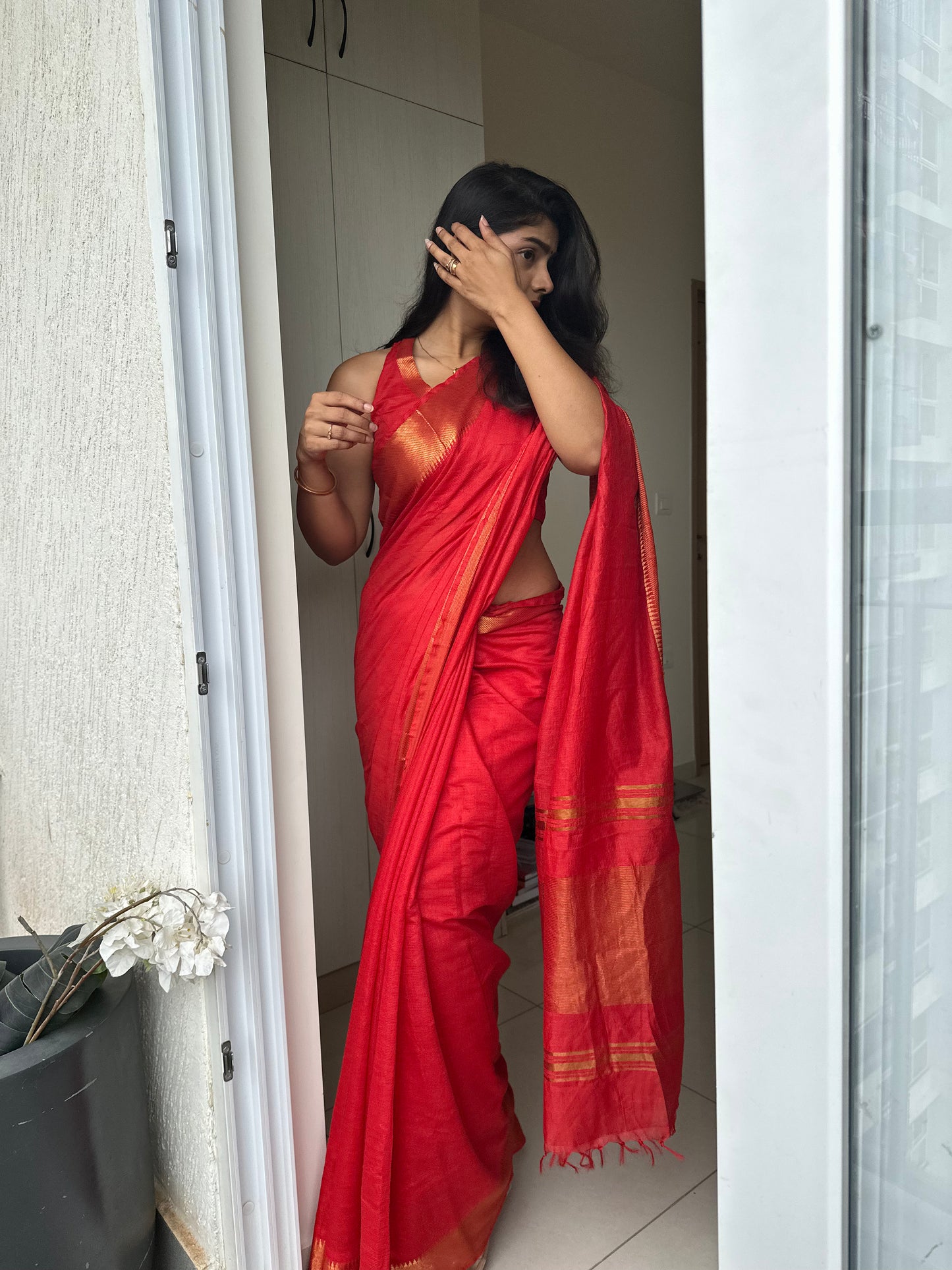 Sitara Mangalgiri Silk Saree