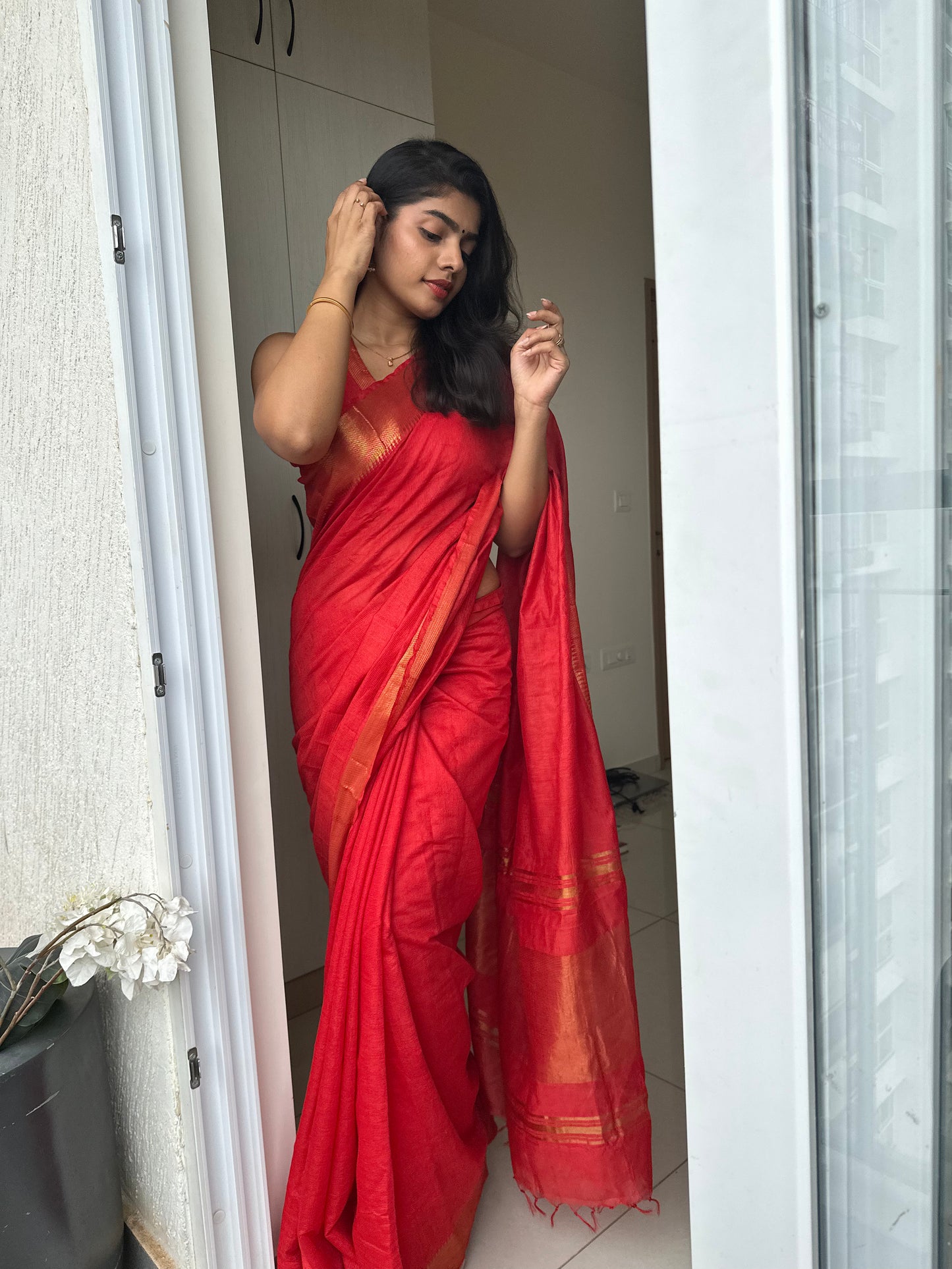 Sitara Mangalgiri Silk Saree