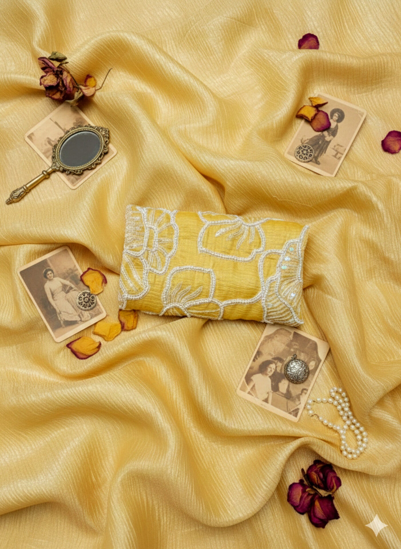 Dahliya Chiffon Handwork Saree