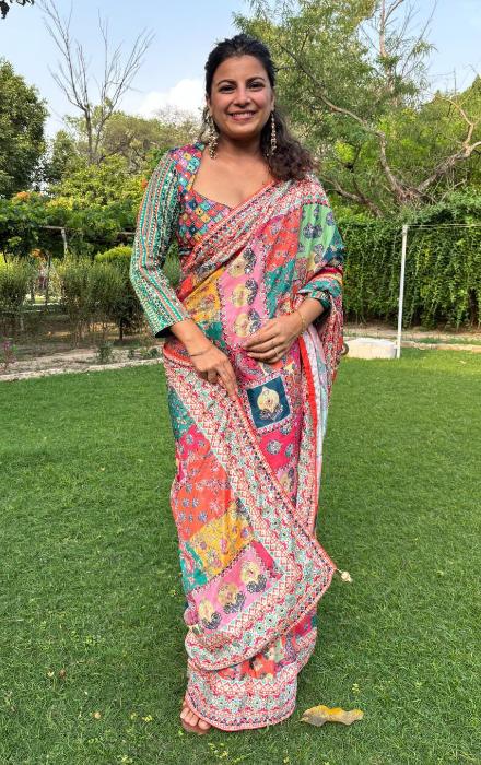 Starlit Designer Crepe Saree