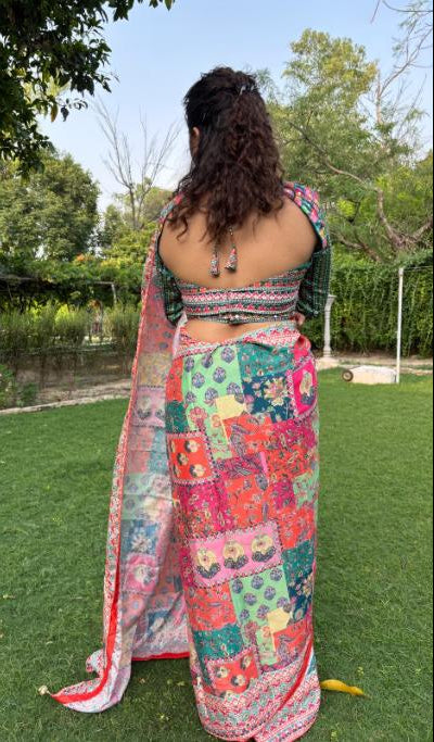 Starlit Designer Crepe Saree