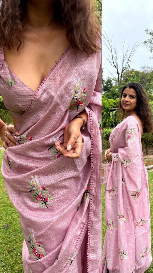 Pinkish Vibe Kota Saree