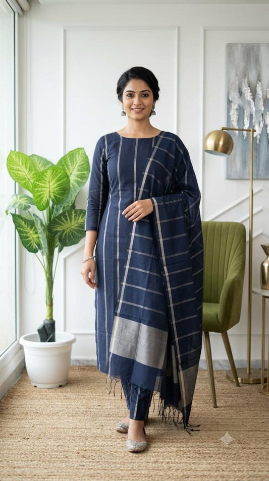 Navy Love Unstitched Suit