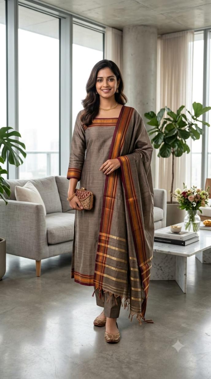 Vaidehi Cotton Handloom Suit