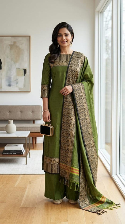 Mangalya Cotton Silk Suit