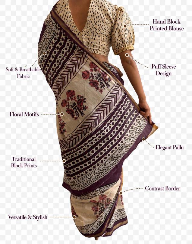 Grape Cotton Saree