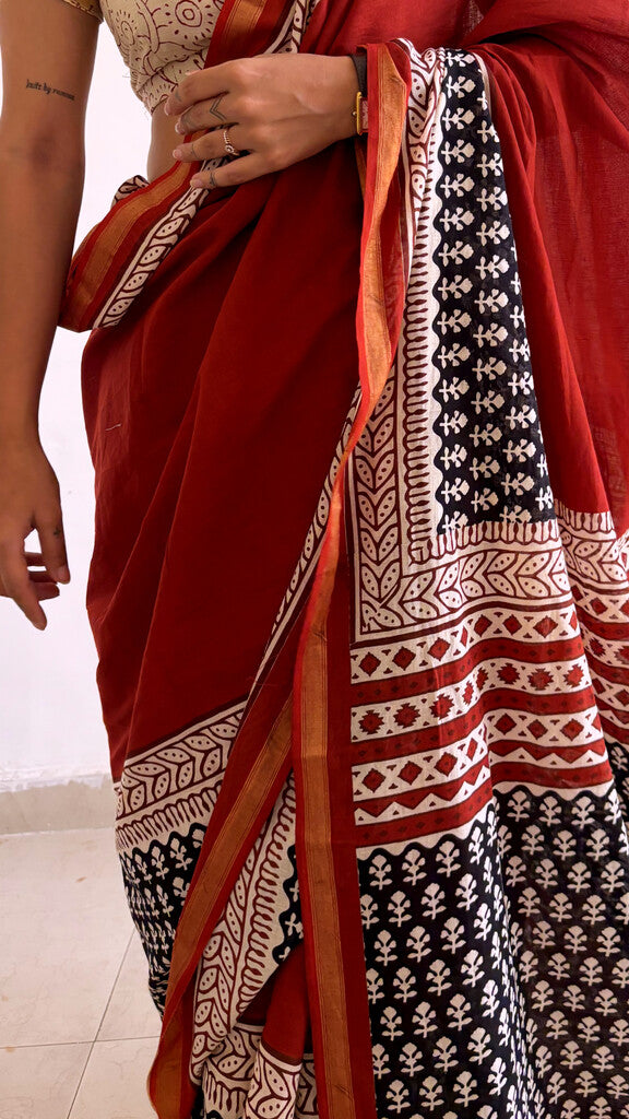 Mahira Cotton Zari Saree
