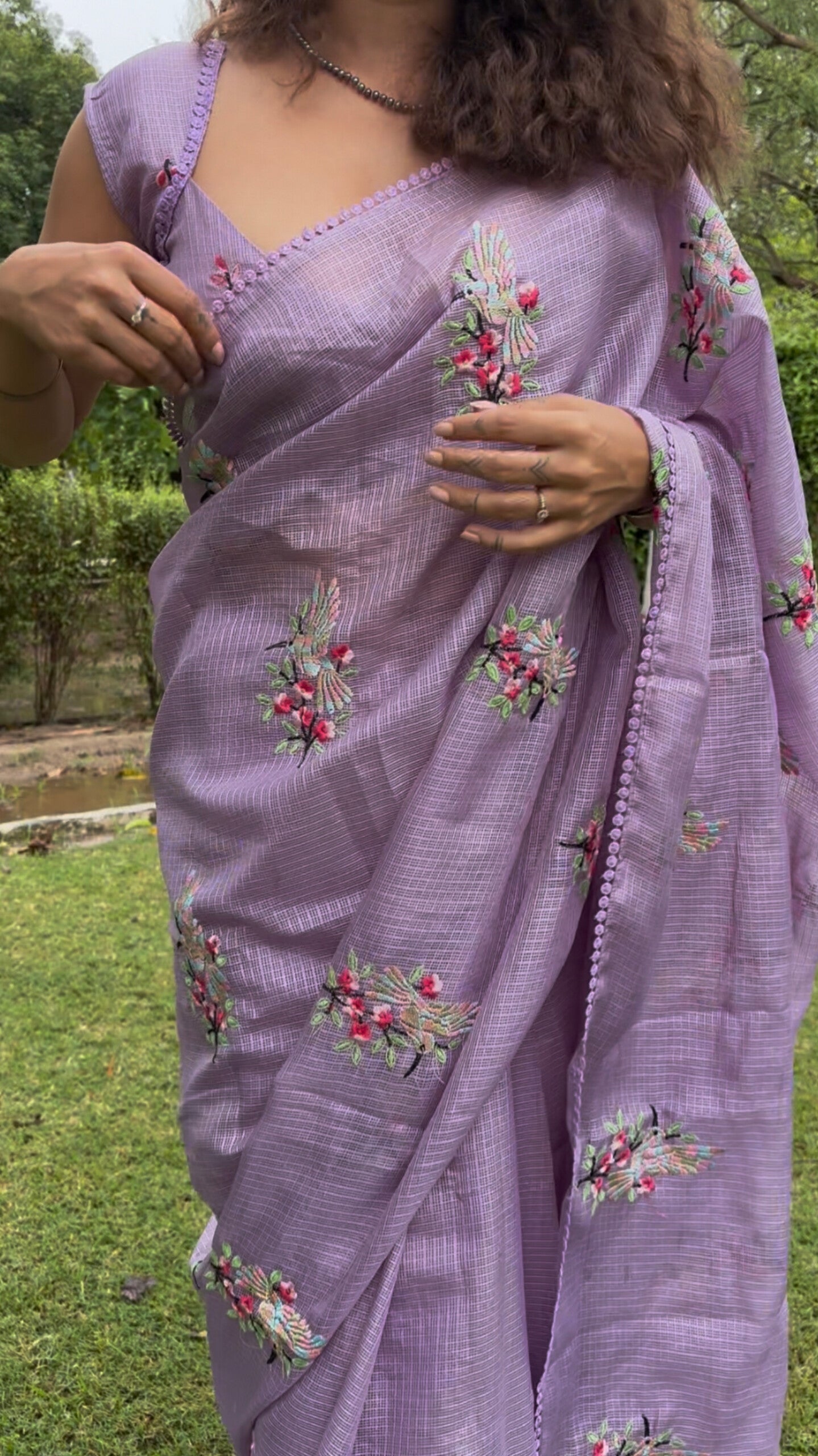 Lavendar Vibe Kota Saree