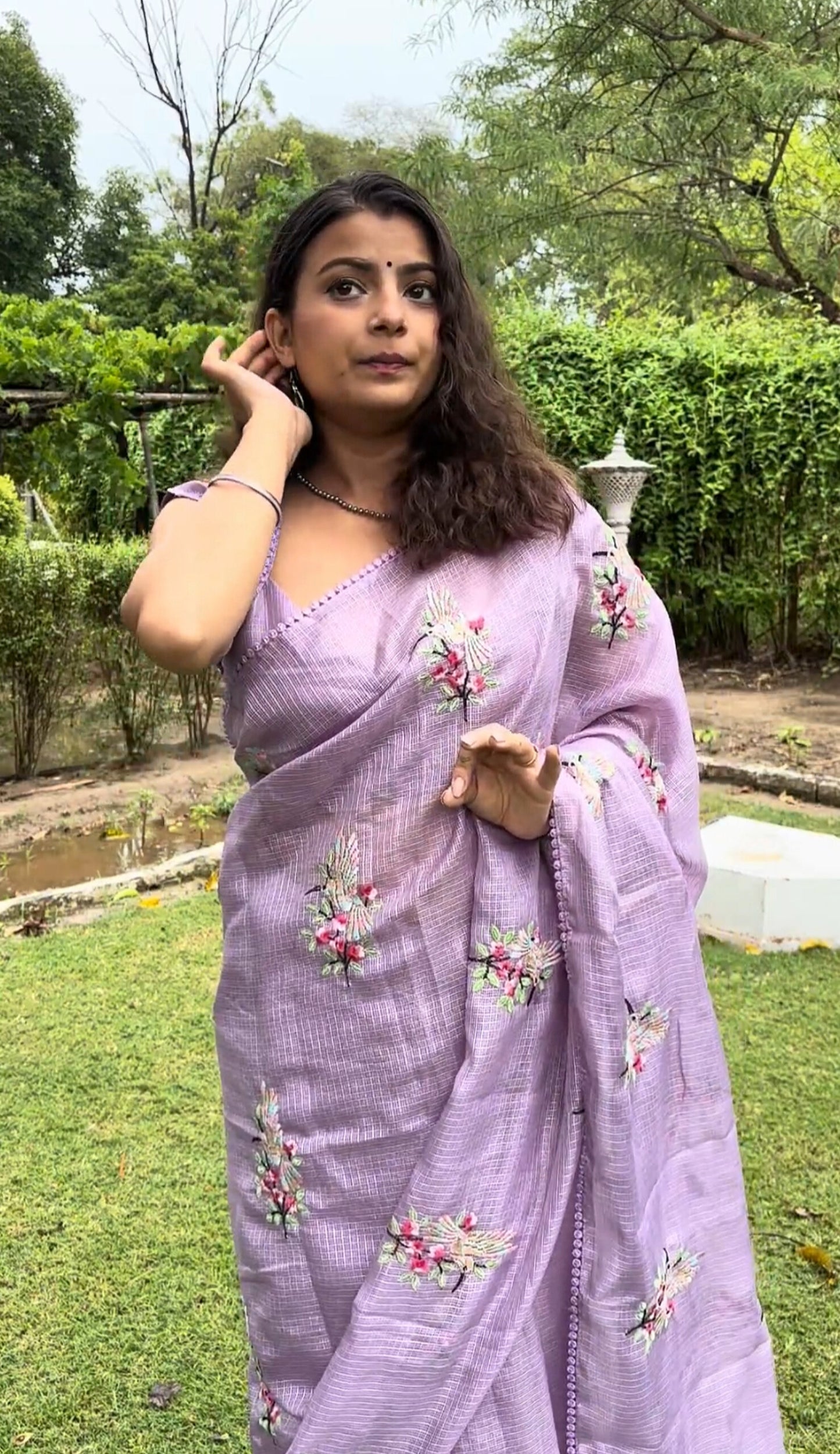 Lavendar Vibe Kota Saree