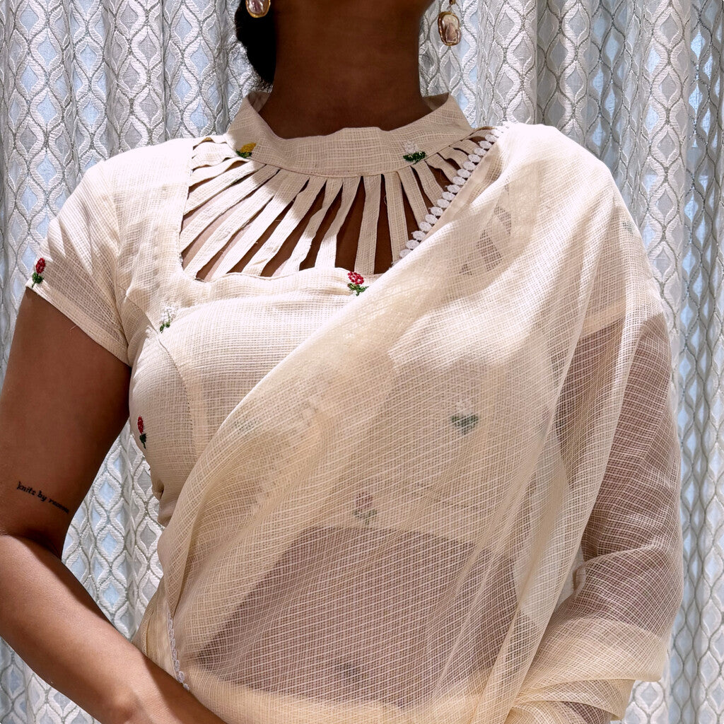 Lorelai Embroidered Kota Saree Blouse