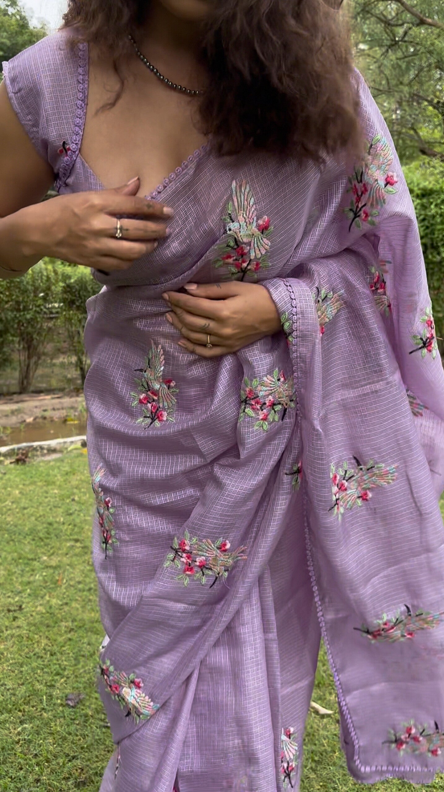 Lavendar Vibe Kota Saree