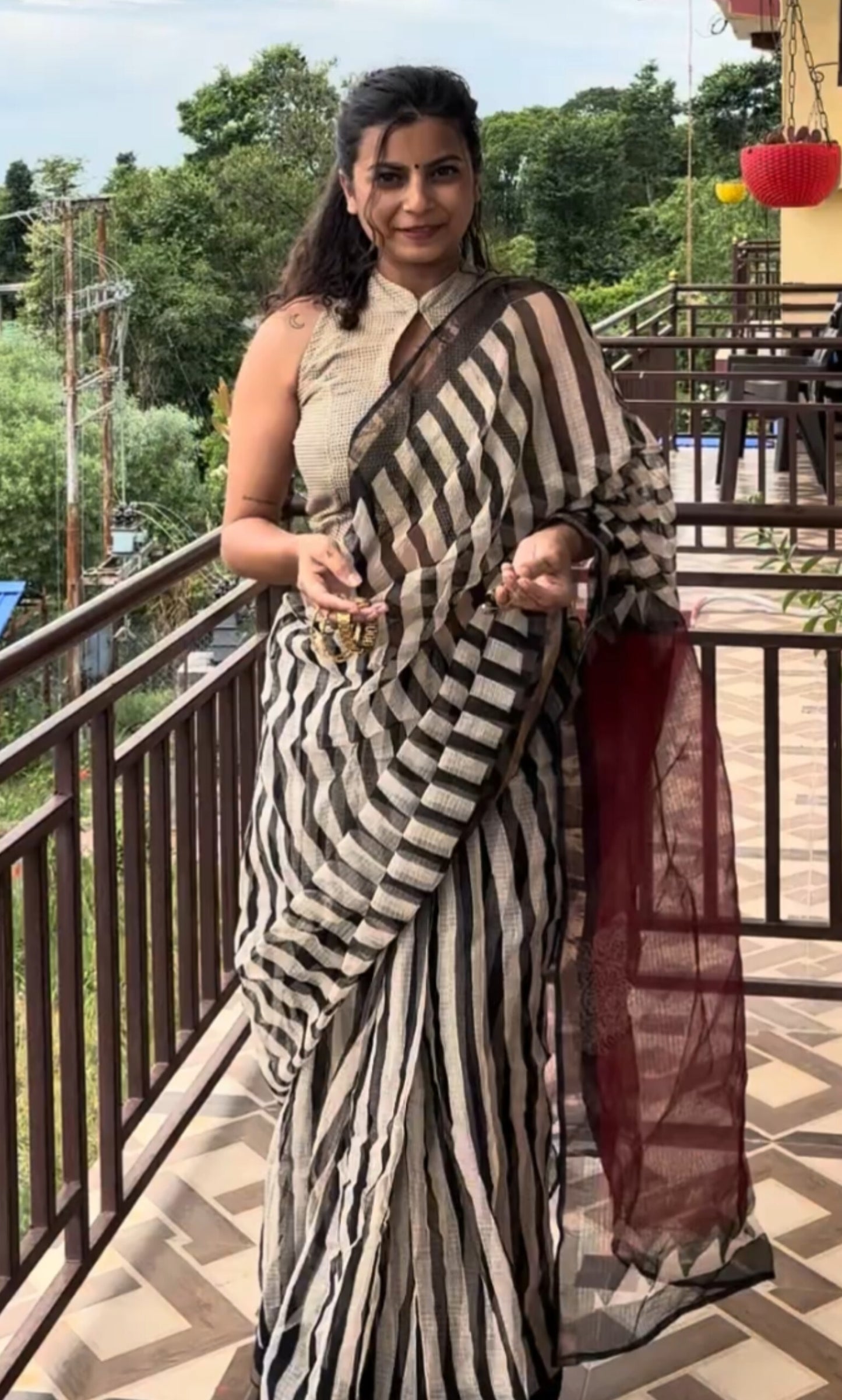 Stripe Magical Kota Saree