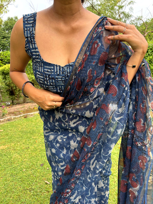 Indigo Love Kota Saree