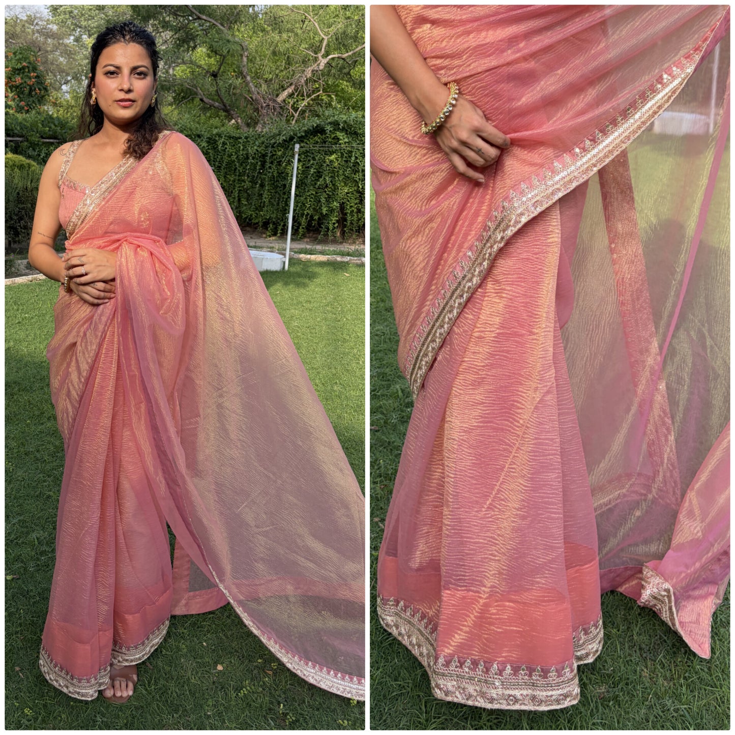 Madhuri Tissue Crush Saree