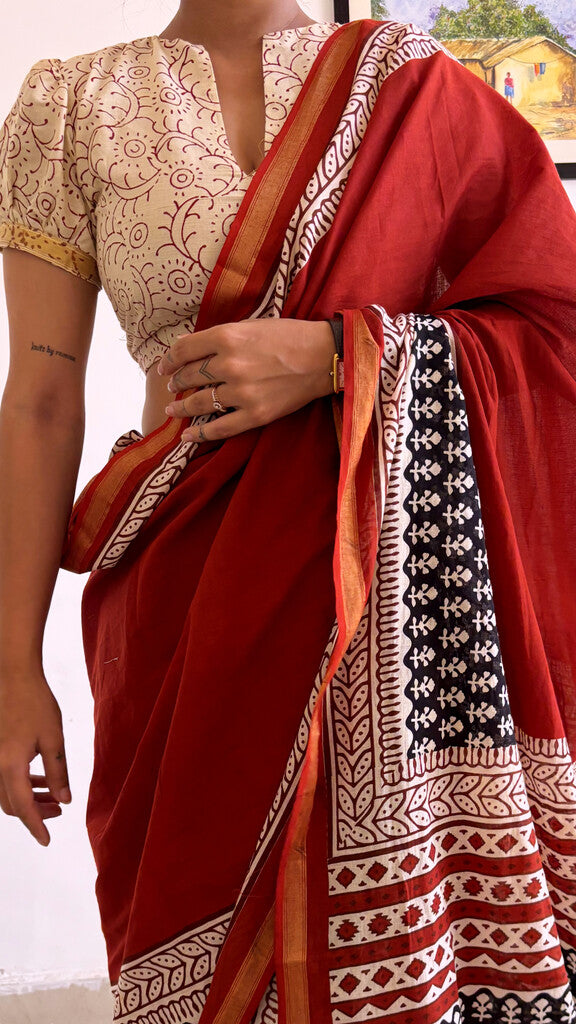 Mahira Cotton Zari Saree