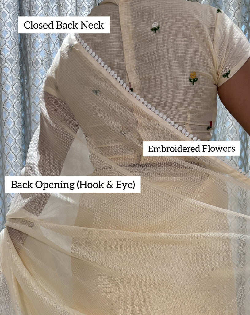 Lorelai Embroidered Kota Saree Blouse