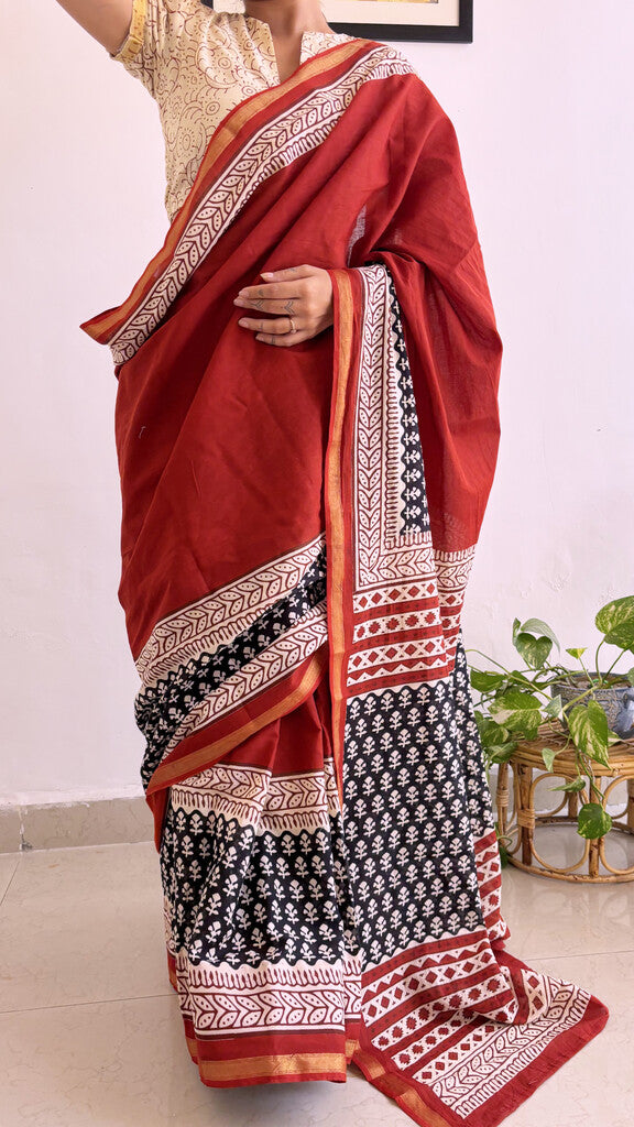 Mahira Cotton Zari Saree