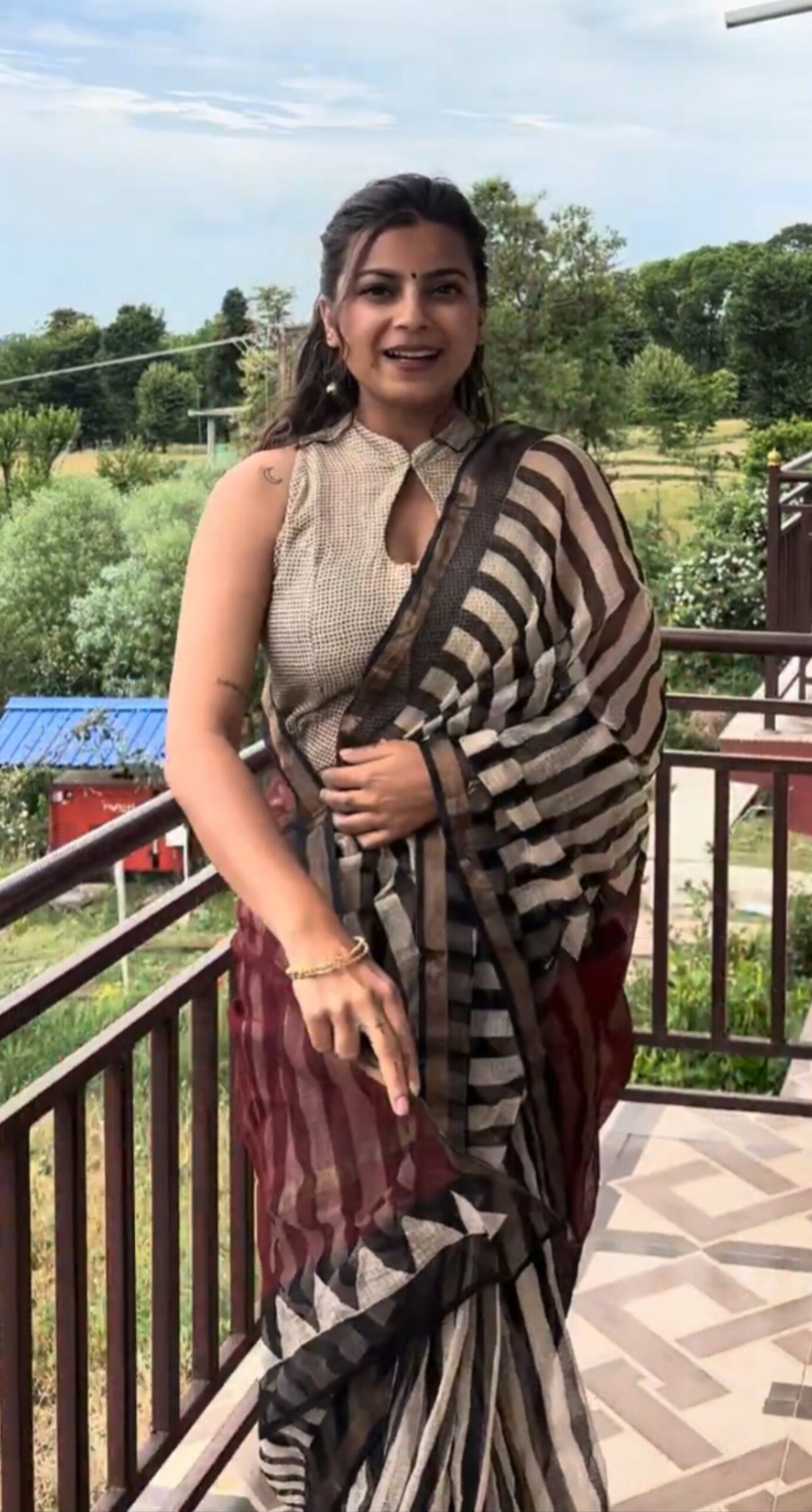 Stripe Magical Kota Saree