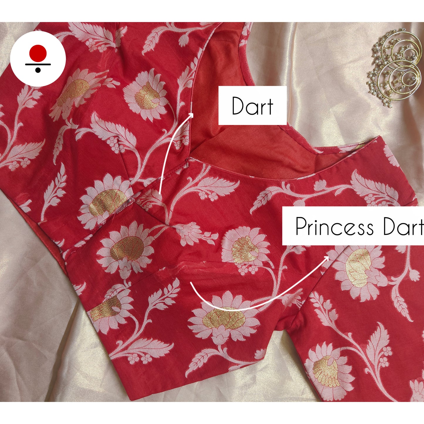 Alia Chanderi Silk Red Blouse