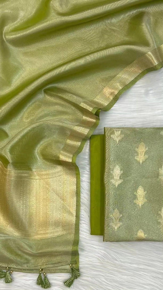 Naaki Tissue Unstitched Suit Set