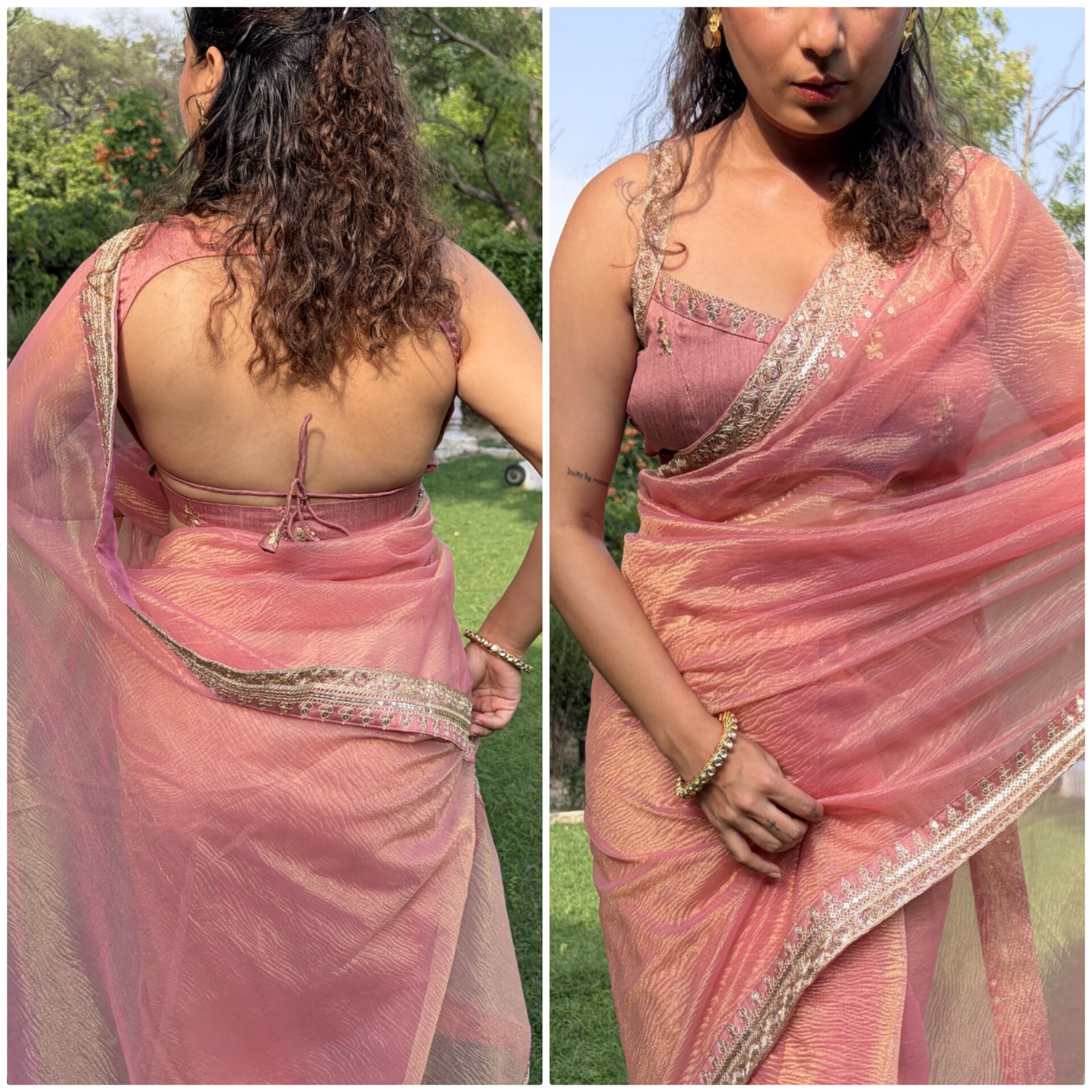 Madhuri Tissue Crush Saree